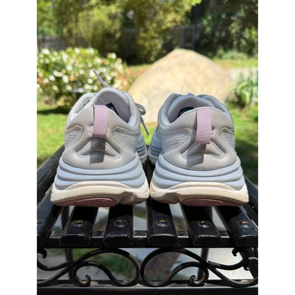 Hoka Gaviota 5 Silver Sky Pink Heather Stability Running Shoes 1134235-SCP 8B